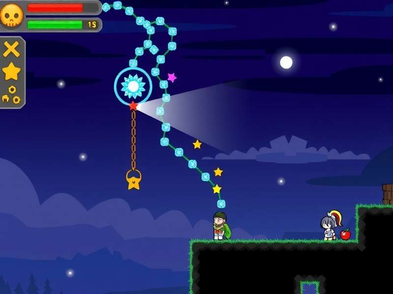 Vibrant gameplay scene from PK XD's Pixels Game showing character customization and house building